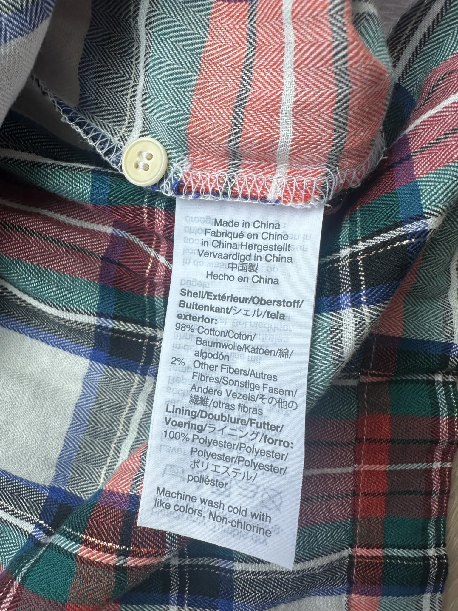 Image for J.Crew Checked Blouse XXS