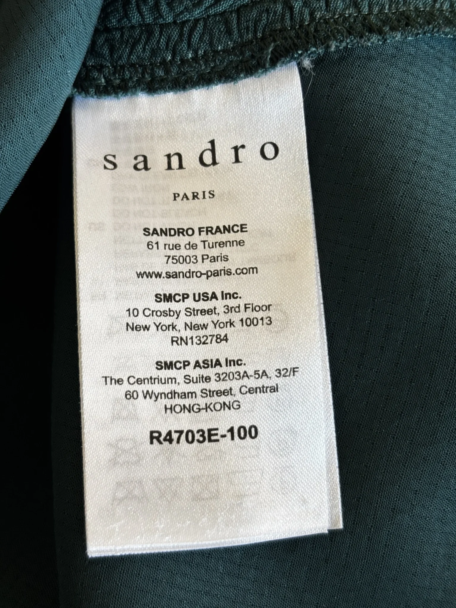 Image for ♥️Robe courte verte foncée SANDRO Paris