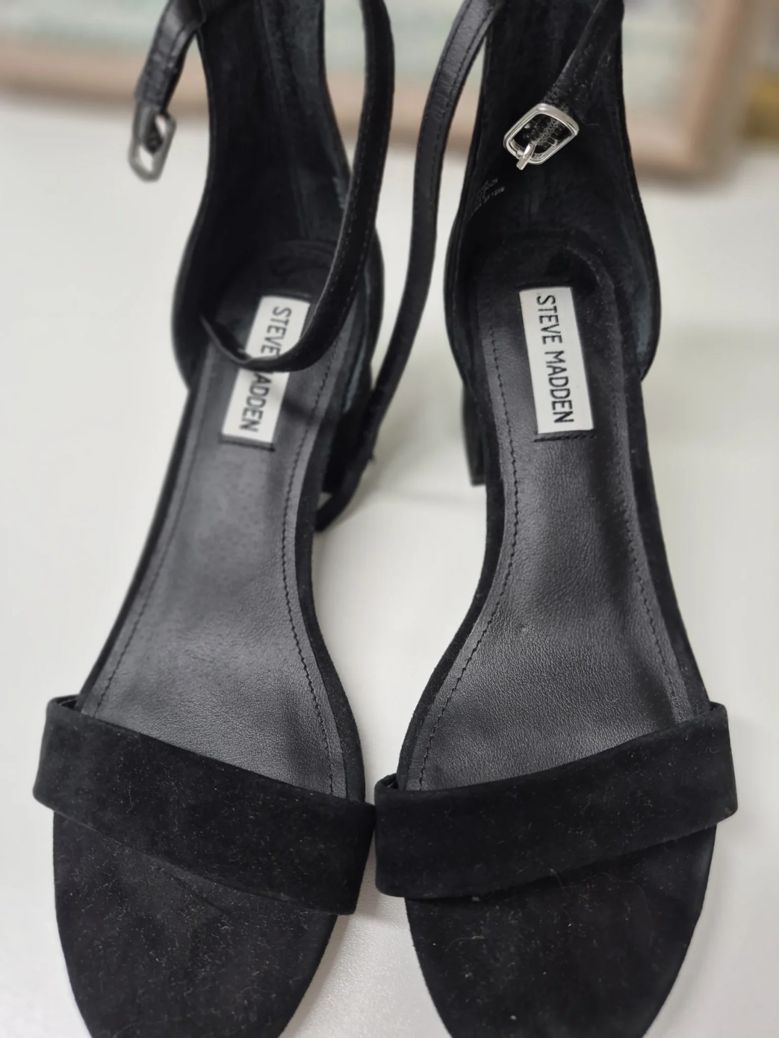 Image for Sandales suède noires Steve Madden