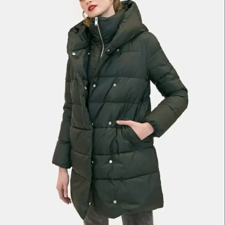 Image for Zara forest green puffy coat