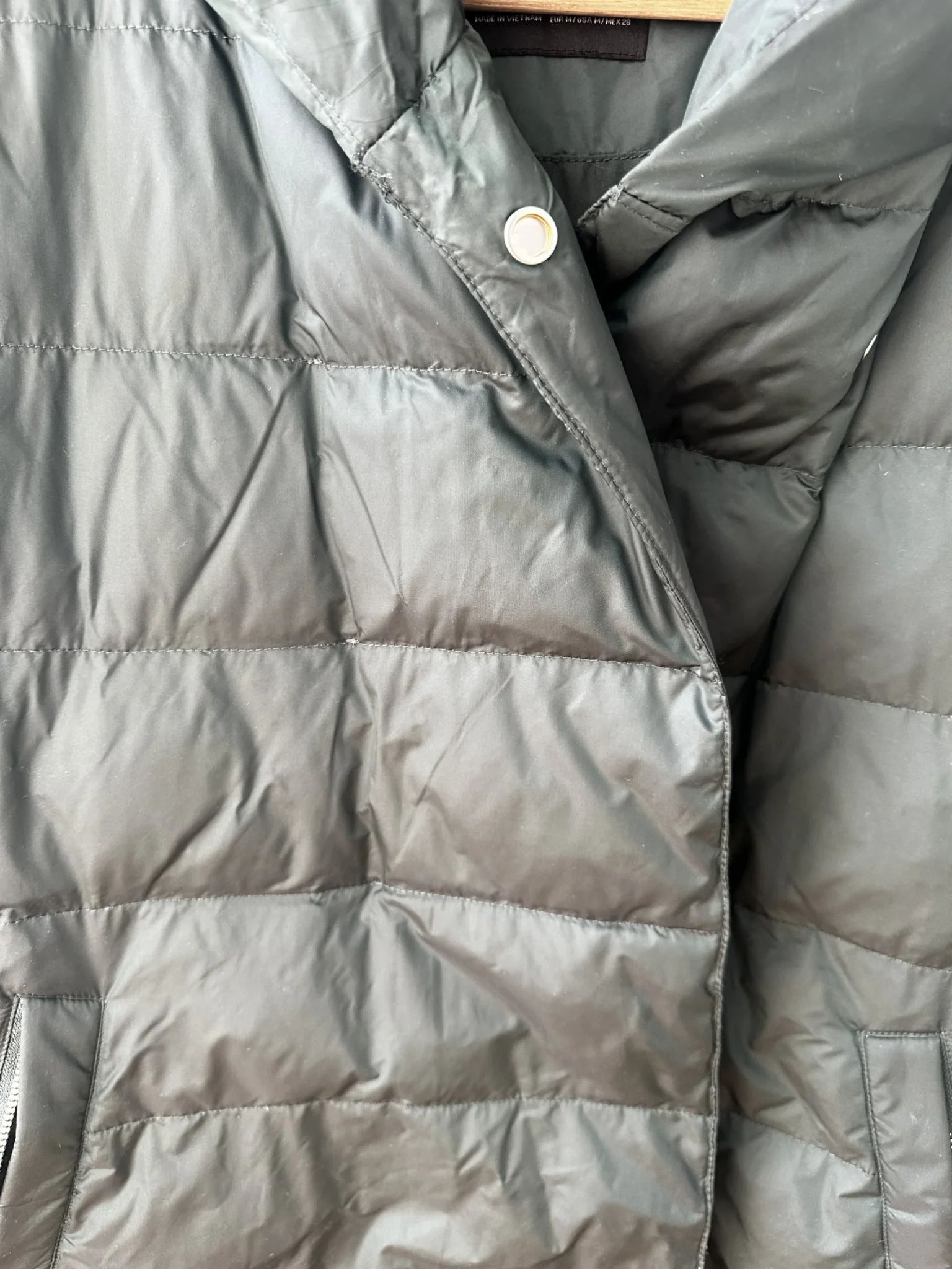 Image for Zara forest green puffy coat