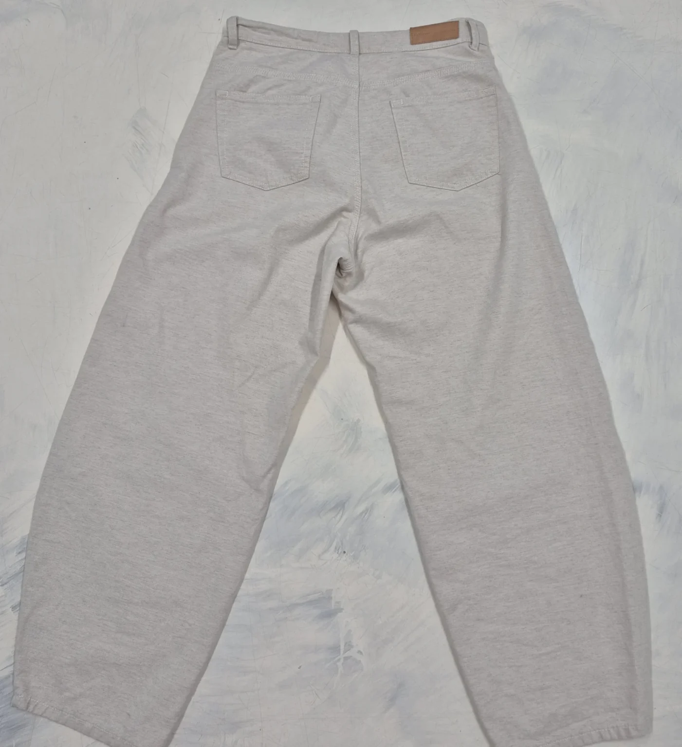 Image for In Wear barrel-leg trousers in cotton and linen
