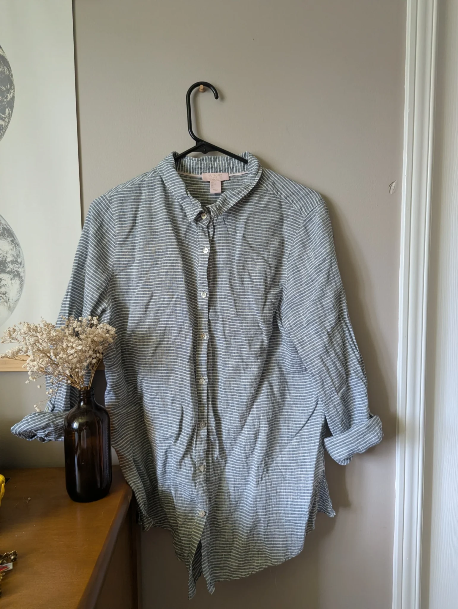 Featured image for Chemise en lin rayé