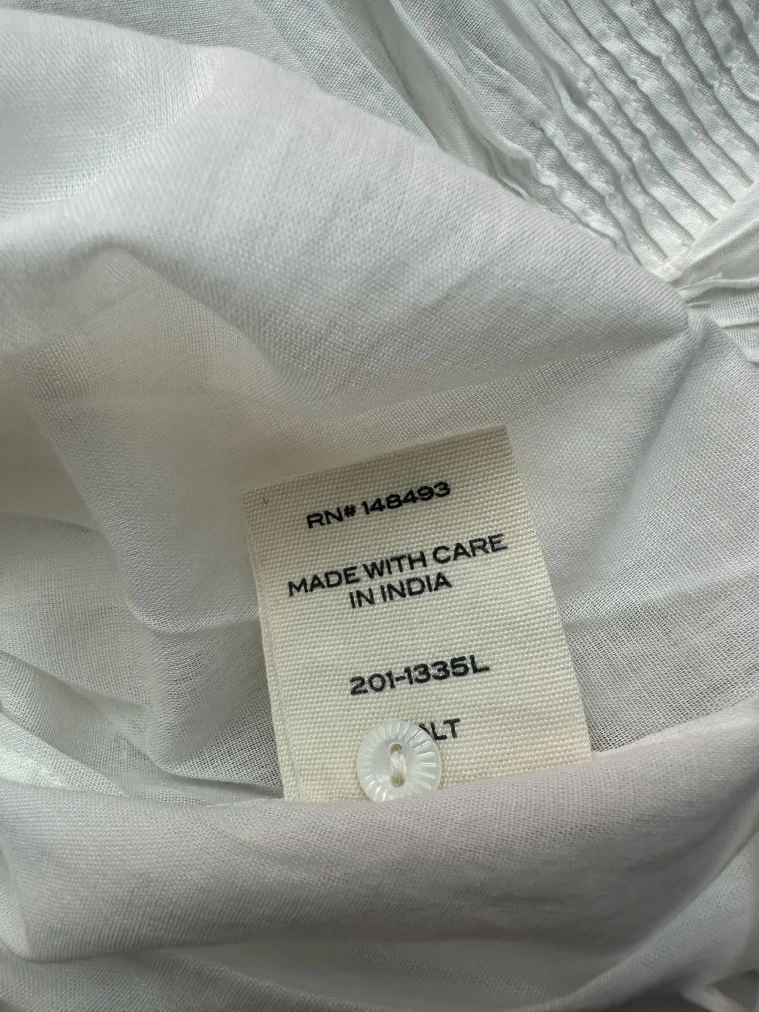 Image for DÔEN Henri White Blouse XS