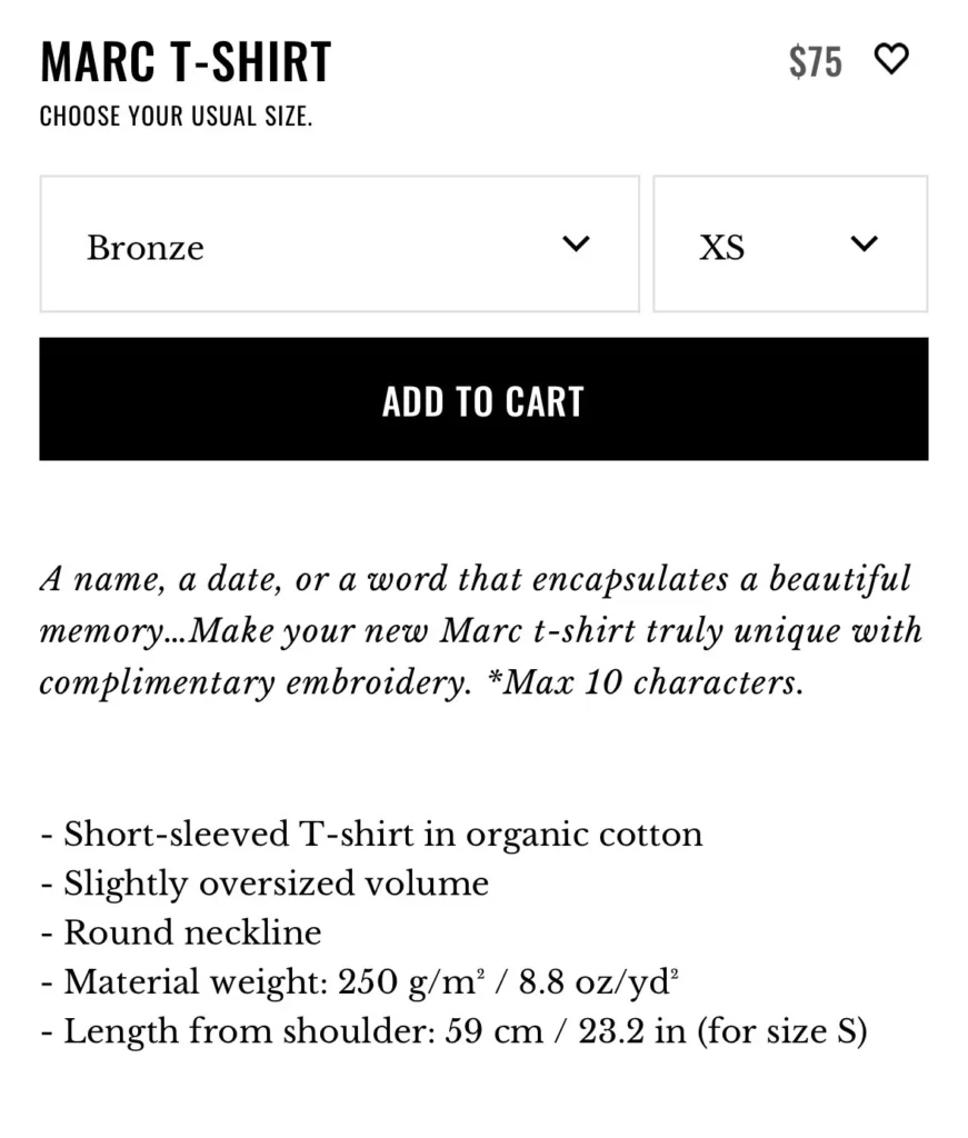 Image for Sézane Marc T-Shirt XS