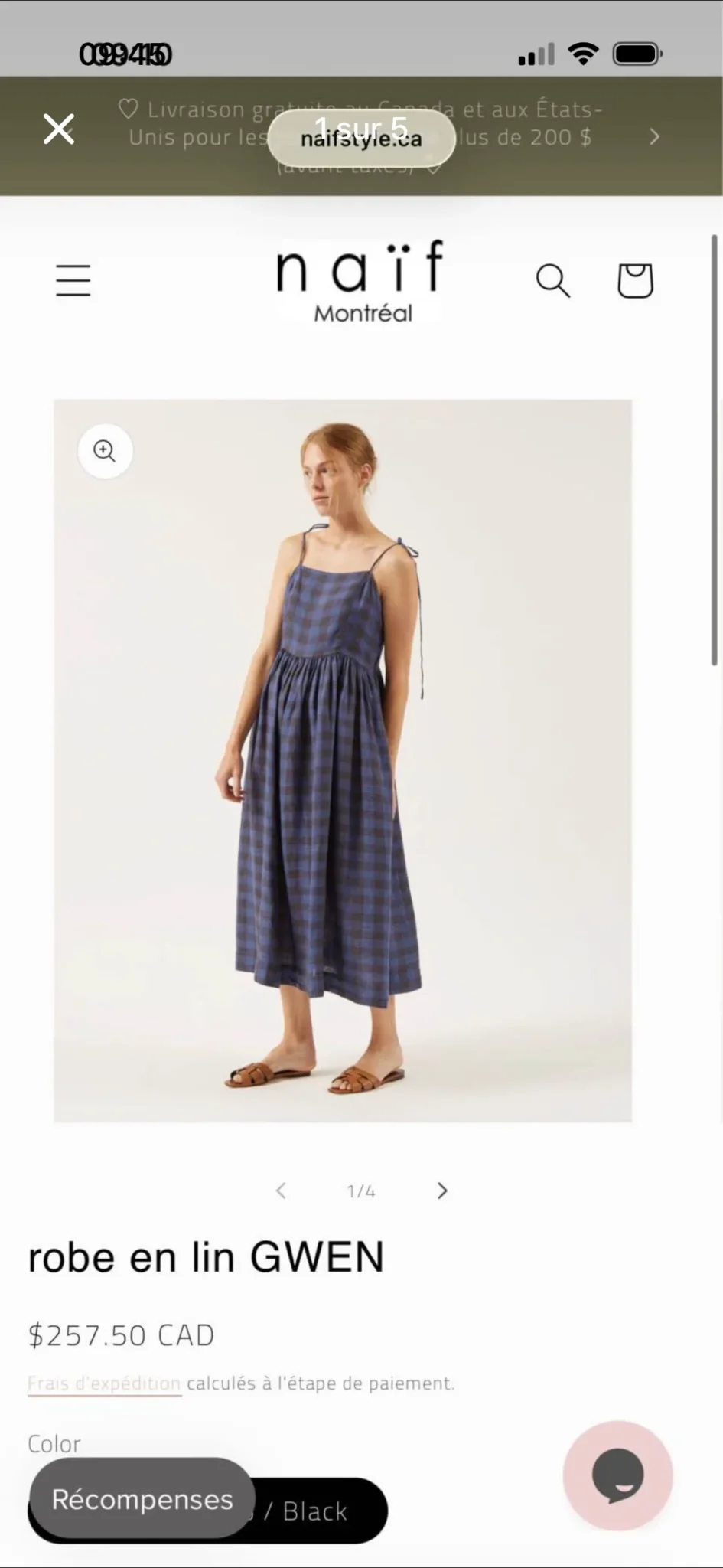 Featured image for Robe en lin Naïf Montréal – Modèle GWEN –S
