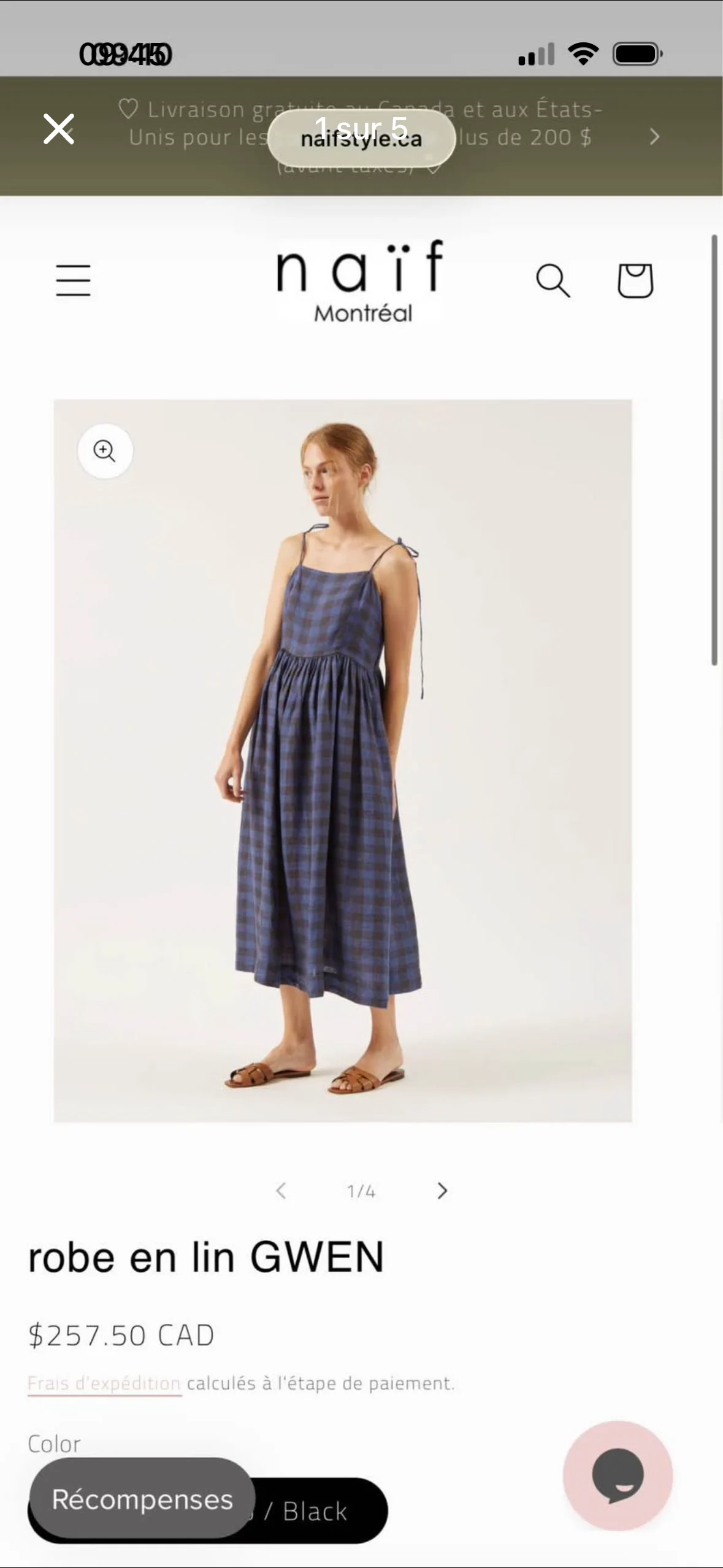 Robe en lin Naïf Montréal – Modèle GWEN –S Naïf seconde main