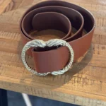 Thumbnail for Ceinture Sézane Artémis – Cuir naturel héritage – Comme neuve