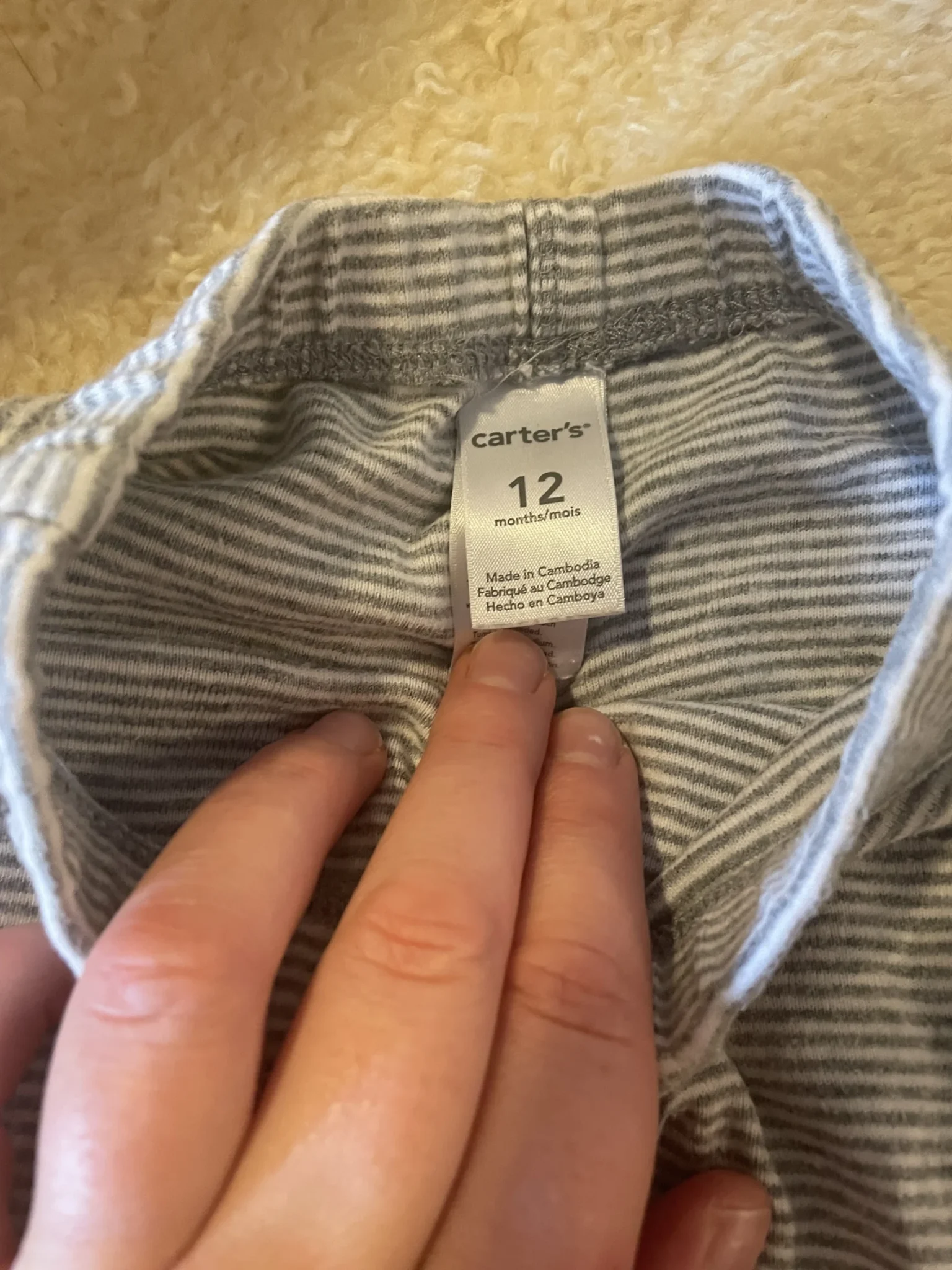 Image for Lightweight cotton trousers, Carter’s, 12 months, small size