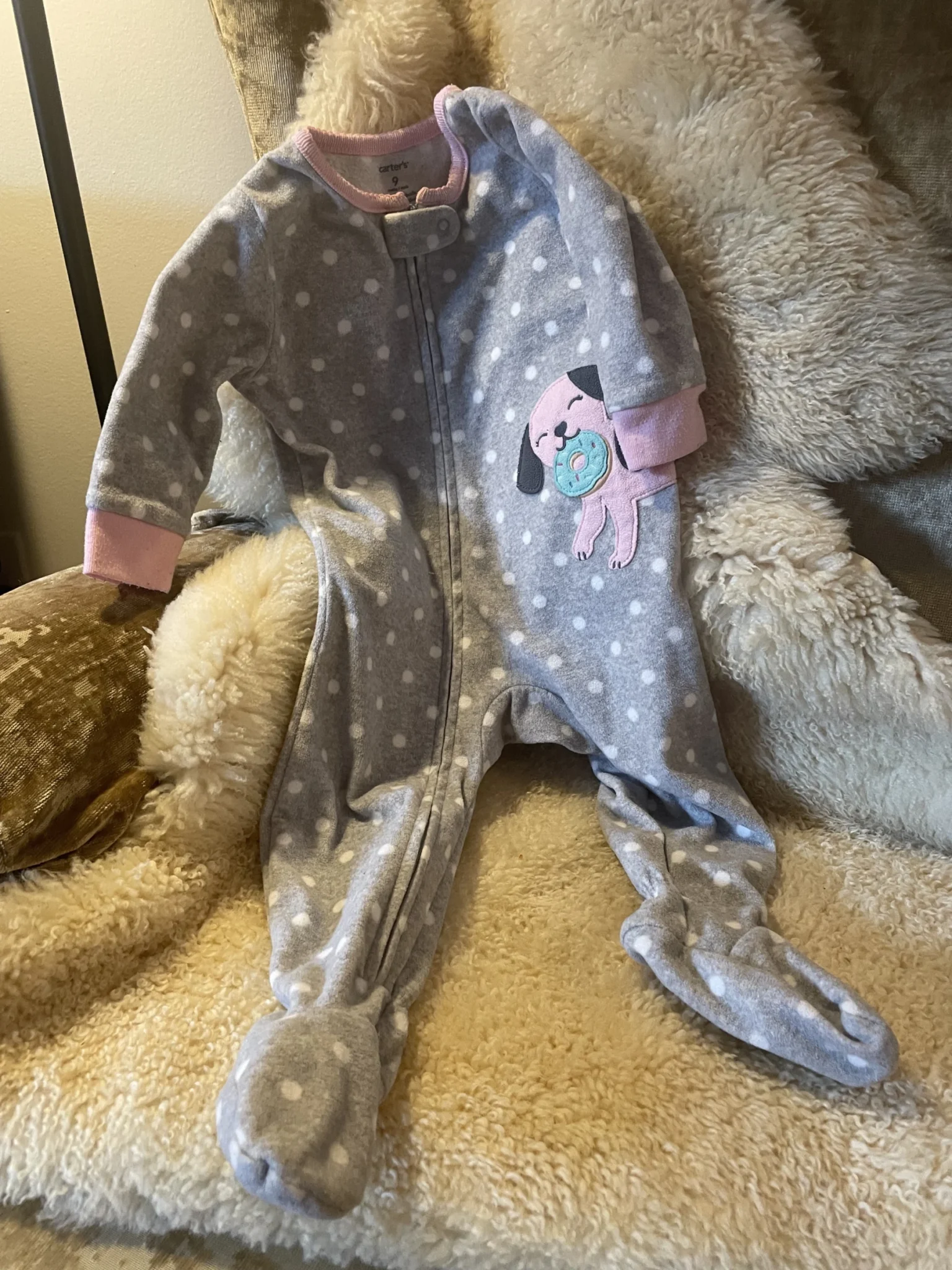 Image for Pyjama pattes longues à pieds carter’s 9 mois