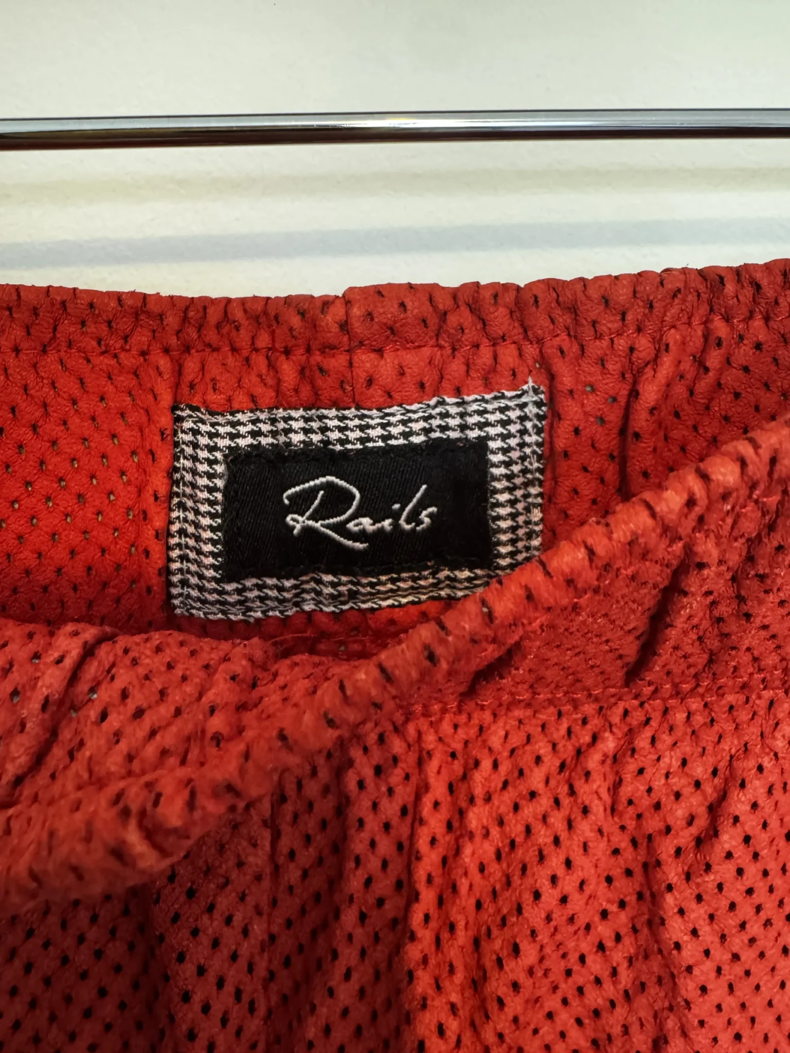Image for RAILS Micro-short en cuir perforé
