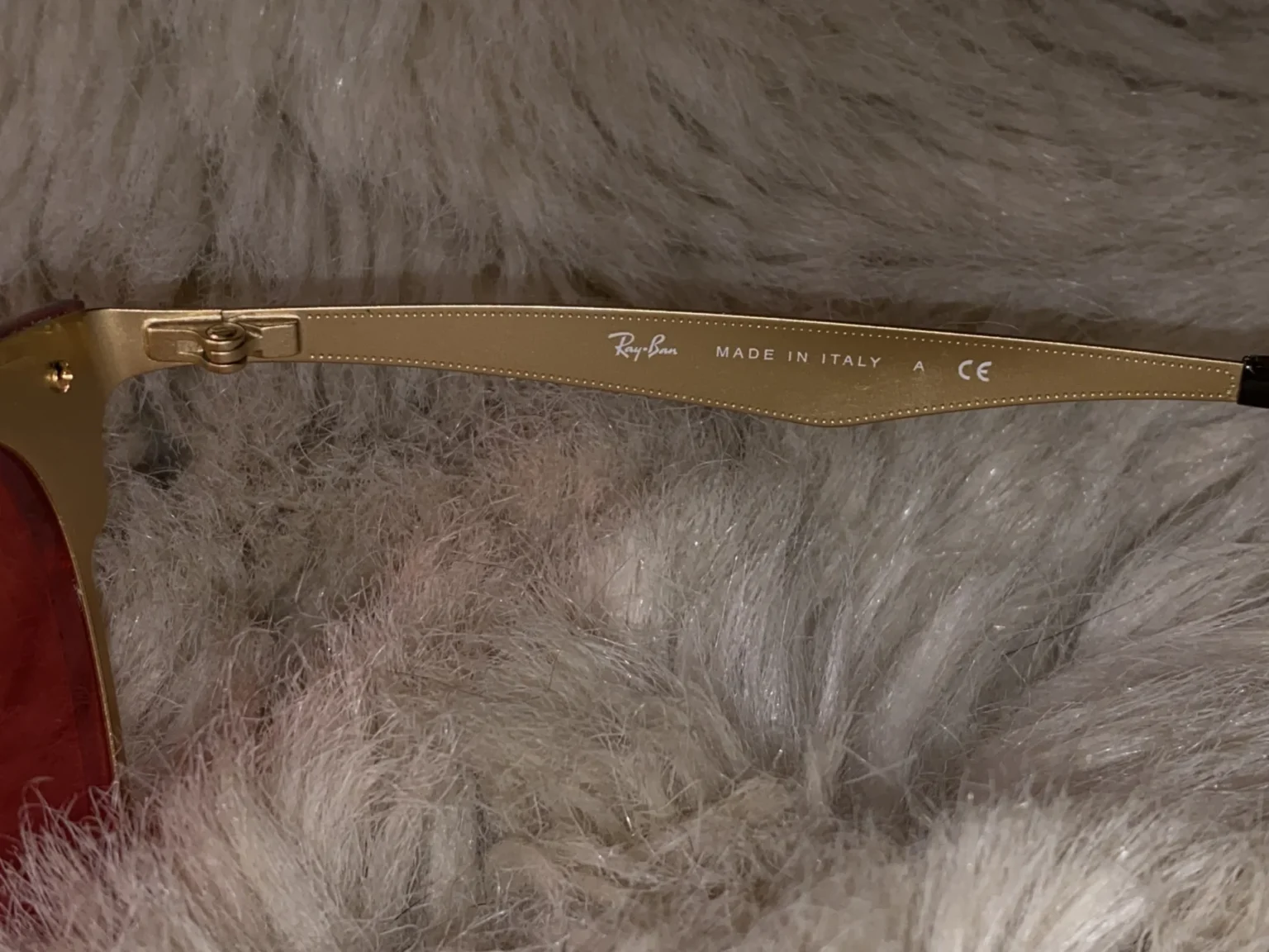 Image for Ray-Ban Rimless Sunglasses with Red-Tinted Lenses