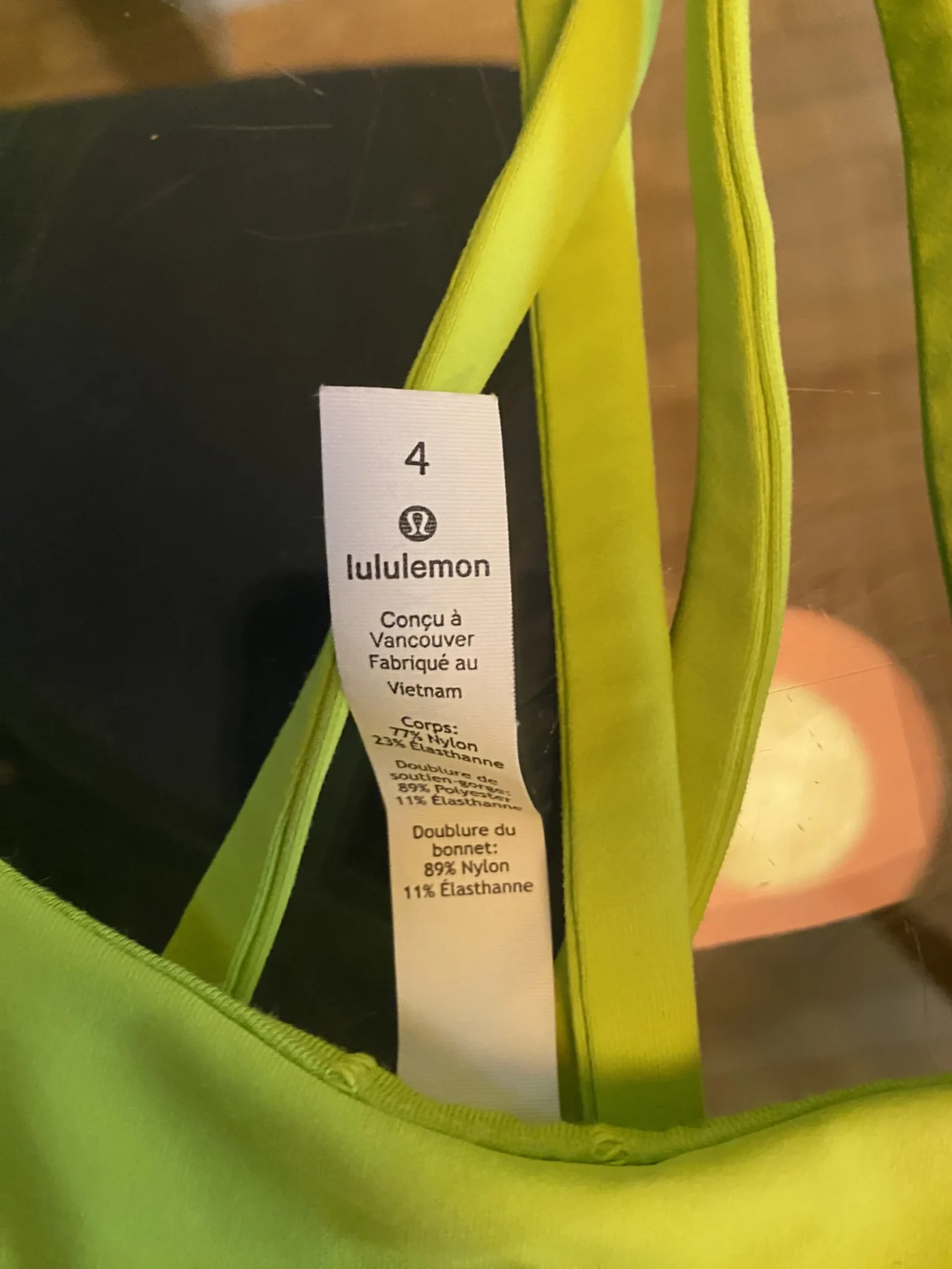 Image for Lululemon sports bra – Size 4