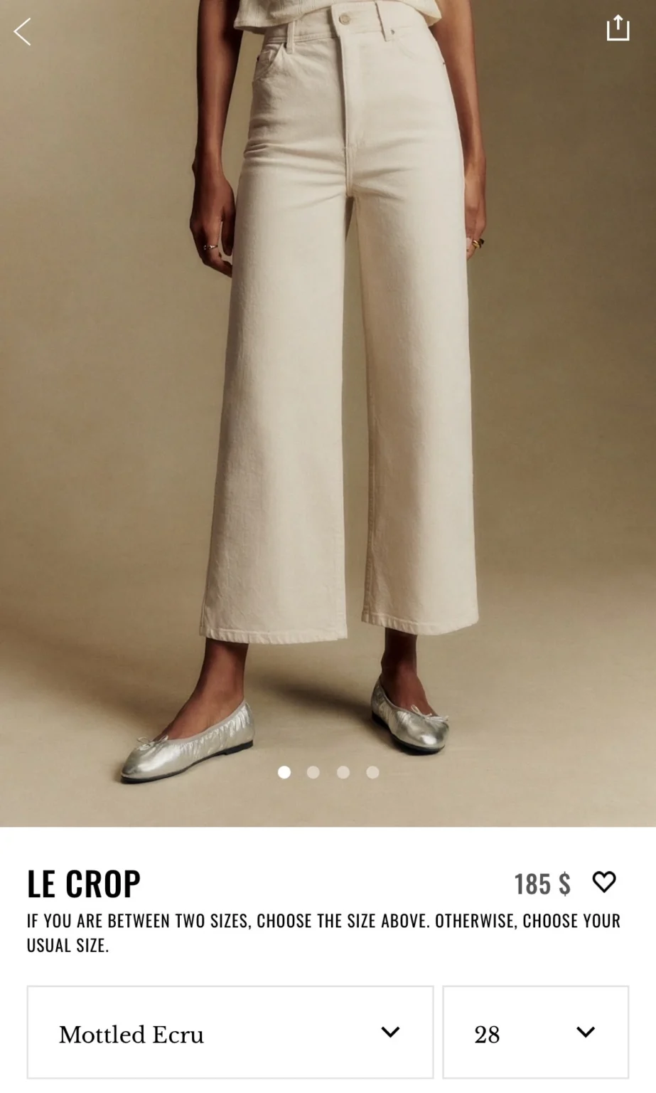 Image for Ecru jeans – LE CROP (Sézane)