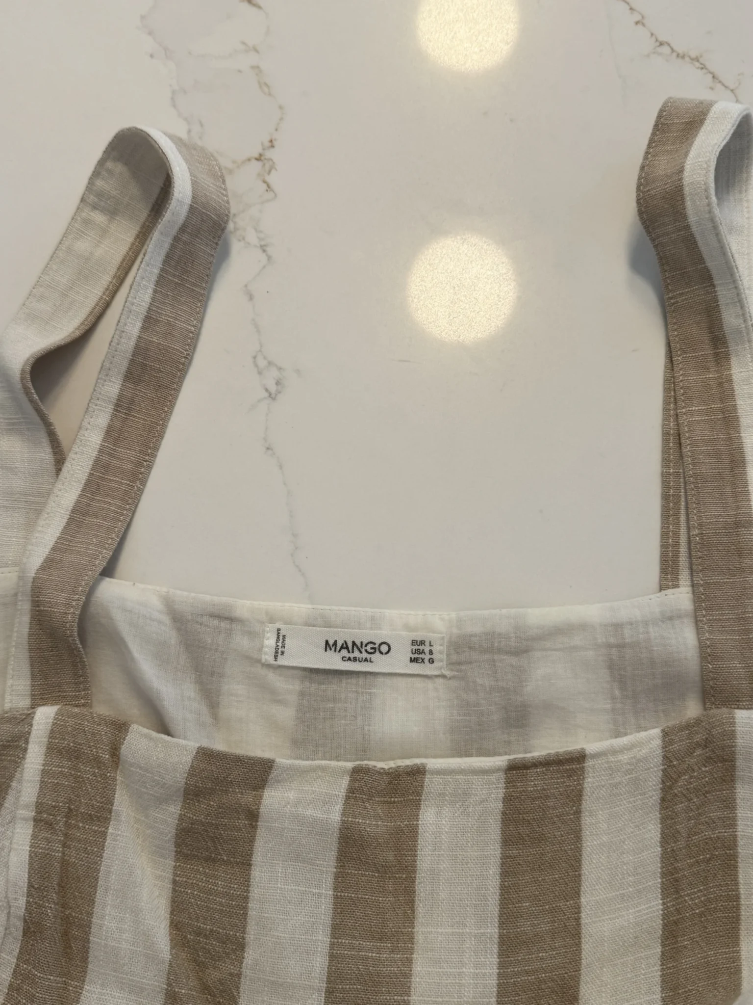 Image for Robe midi en mélange de coton à boutons latéraux