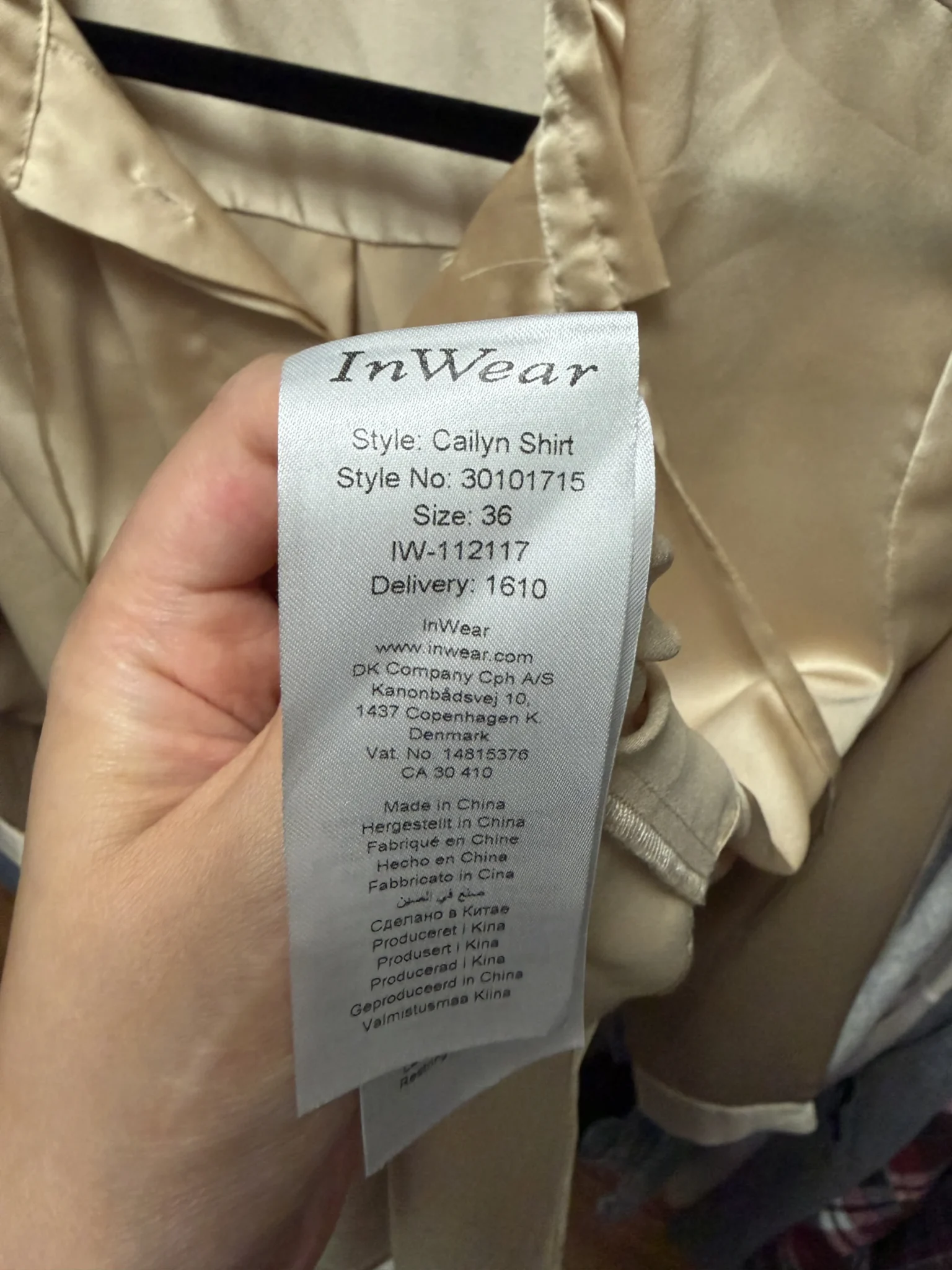 Image for A lovely blush-coloured top from InWear (a Scandinavian brand)
