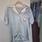 Featured thumbnail for Light blue pyjama top, size Small