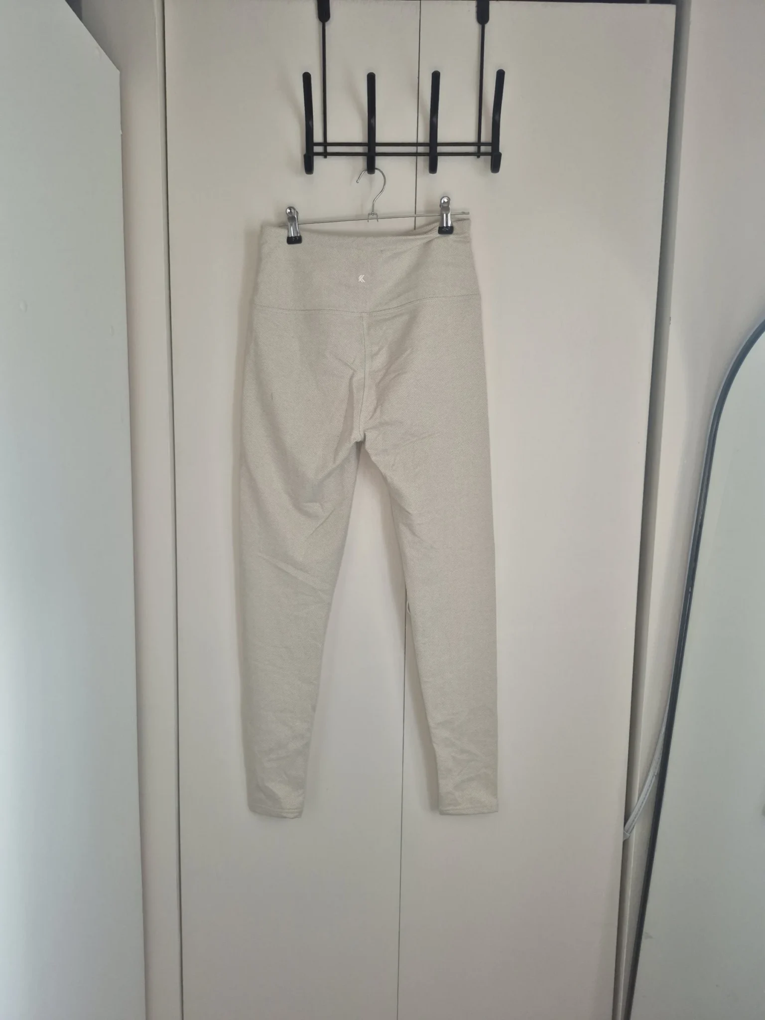Image for Beige high-waisted leggings, size Small