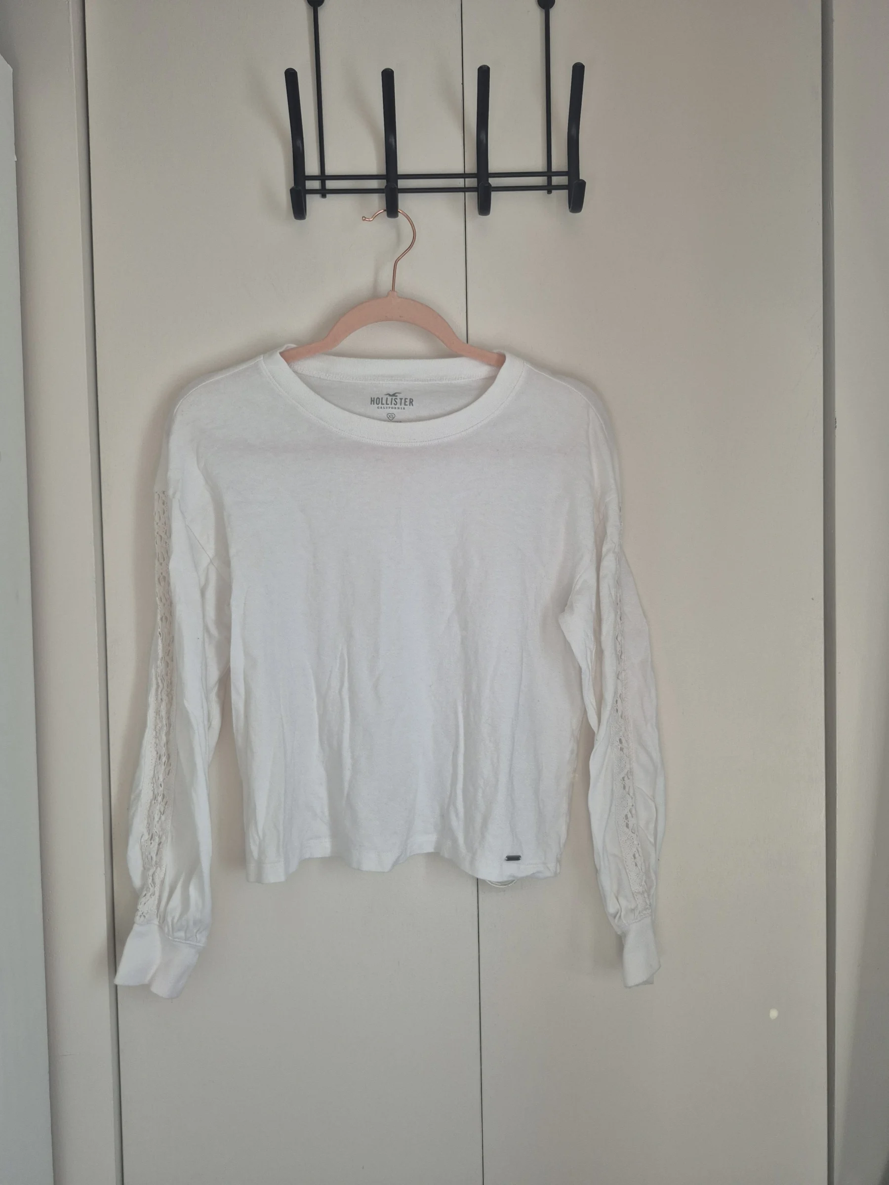 Chandail blanc Hollister XS Hollister seconde main