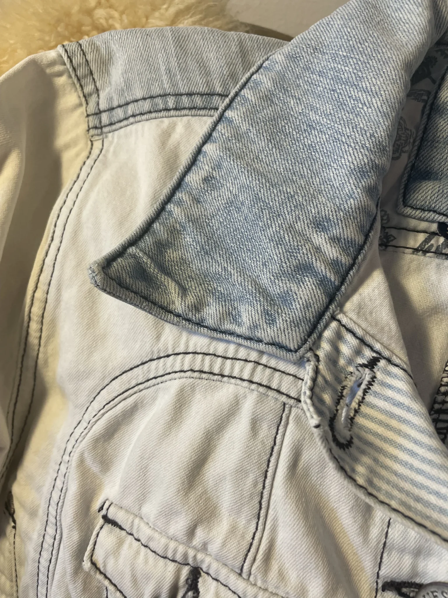 Image for Vintage! Merveilleux coat jeans crop top guess 2009