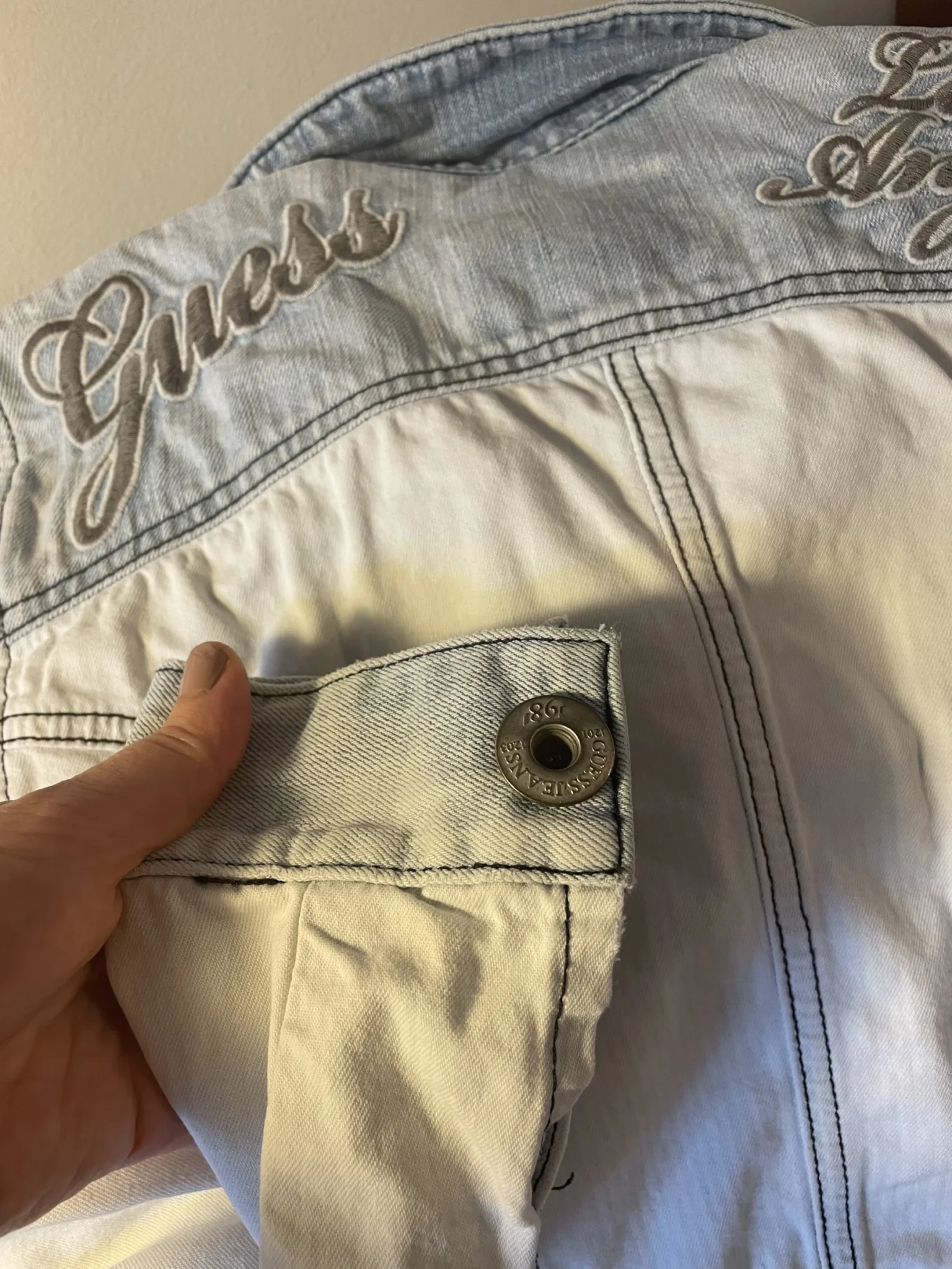 Image for Vintage! Merveilleux coat jeans crop top guess 2009