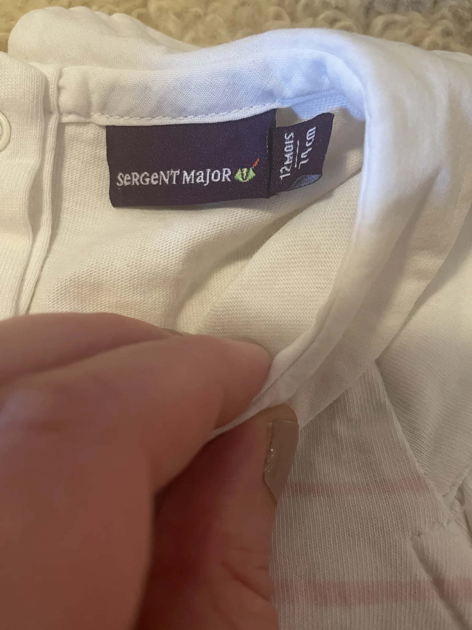 Image for Sergeant Major T-shirt, size XS, 12 months