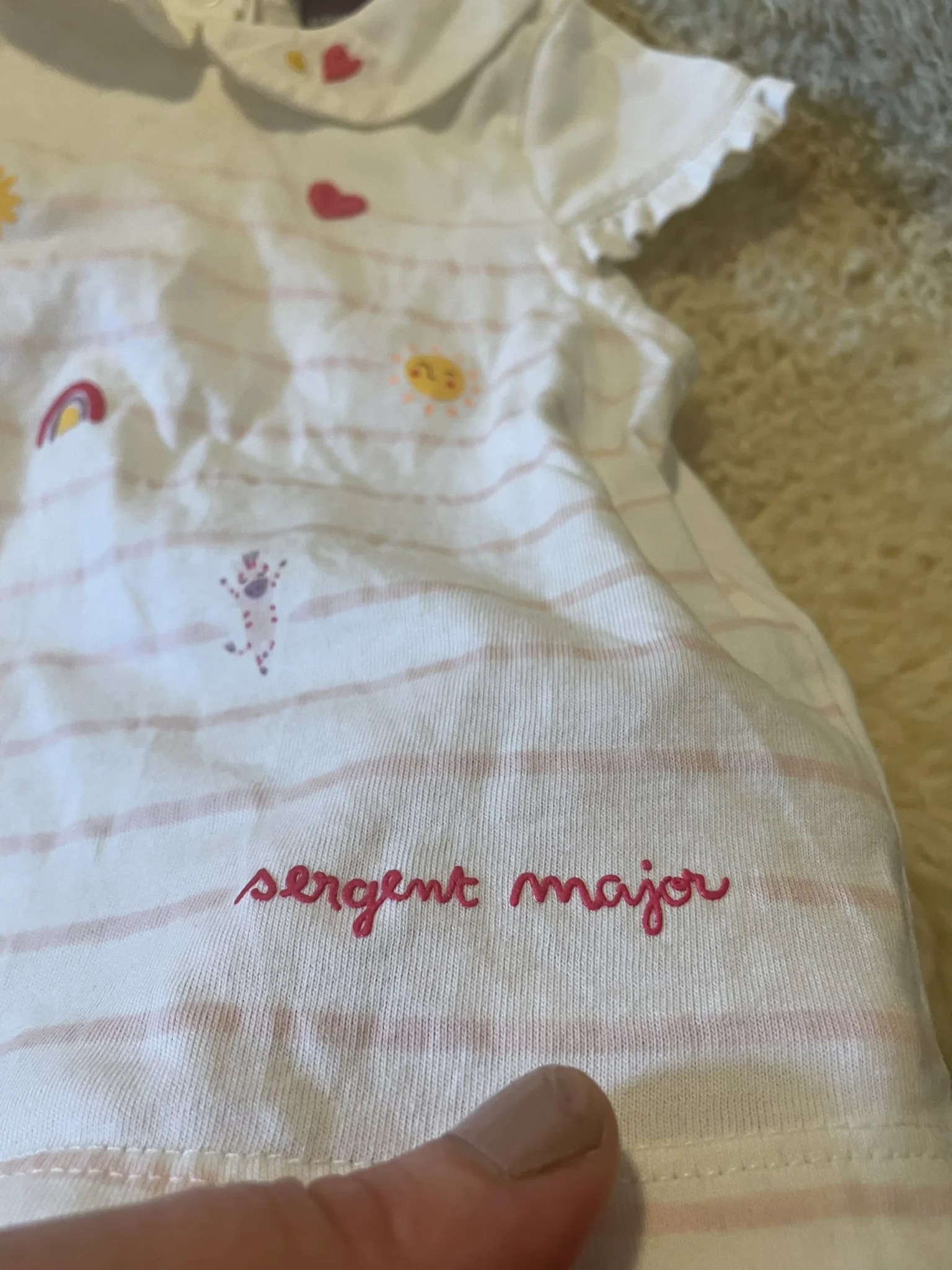 Image for Sergeant Major T-shirt, size XS, 12 months
