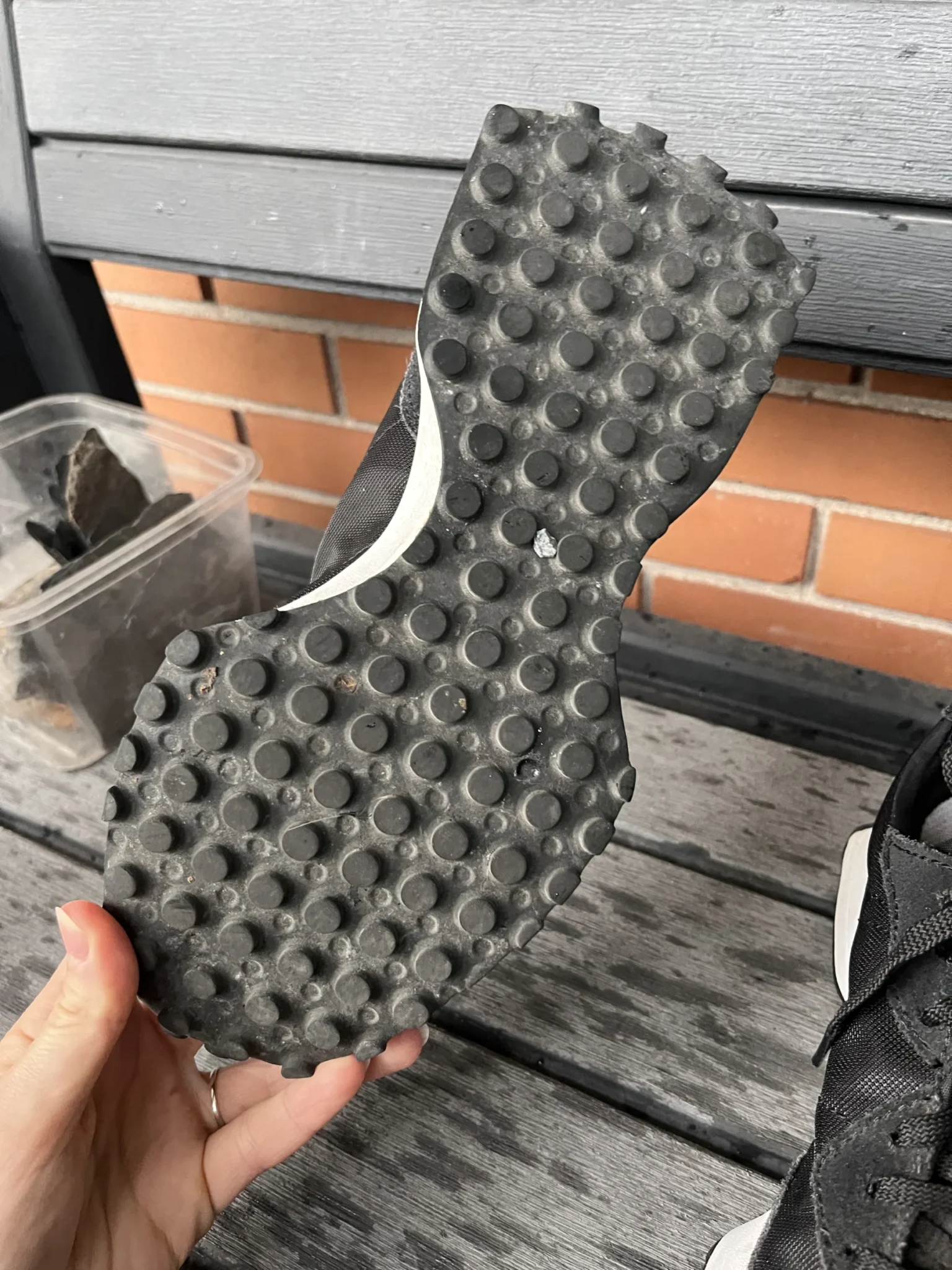 Image for Black New Balance trainers with an animal print