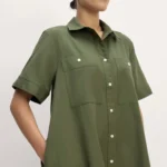 Thumbnail for ♥️EVERLANE olive shirt dress