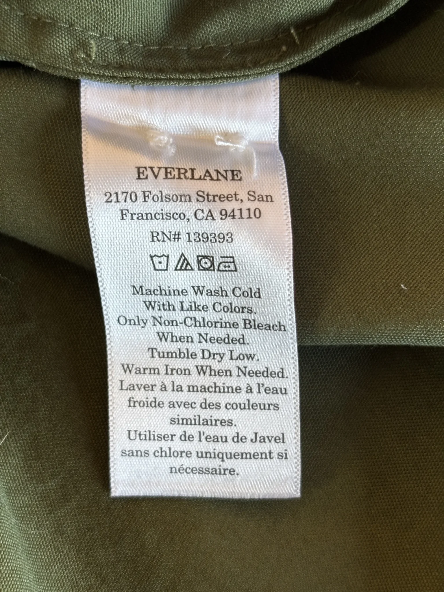 Image for ♥️EVERLANE olive shirt dress