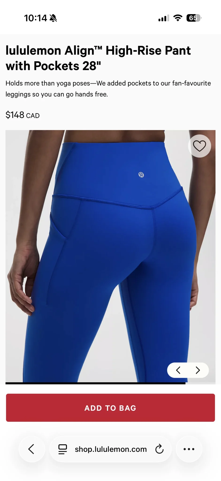 Image for Lululemon Align leggings with pockets