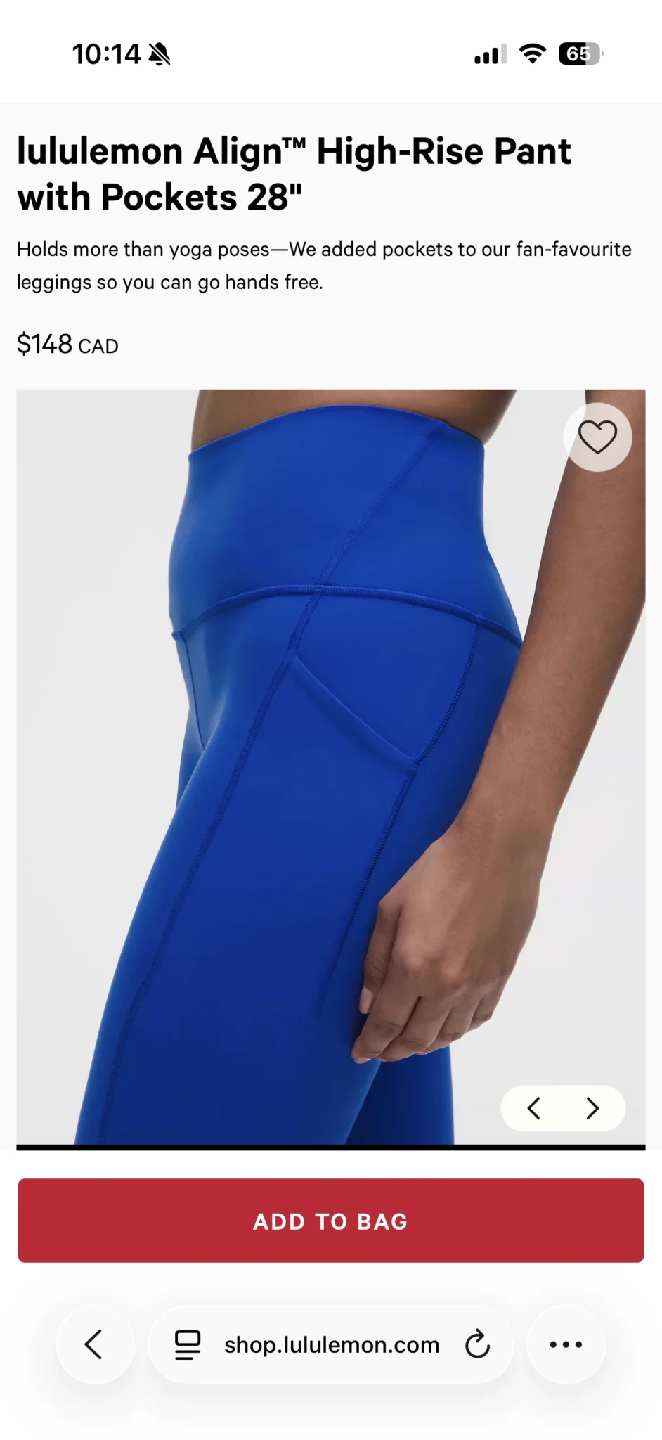 Image for Lululemon Align leggings with pockets