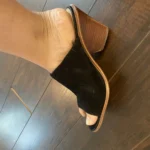 Featured thumbnail for Black suede Vince Camuto mules – Size 8M/38