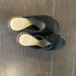 Thumbnail for Black suede Vince Camuto mules – Size 8M/38