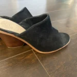 Thumbnail for Black suede Vince Camuto mules – Size 8M/38