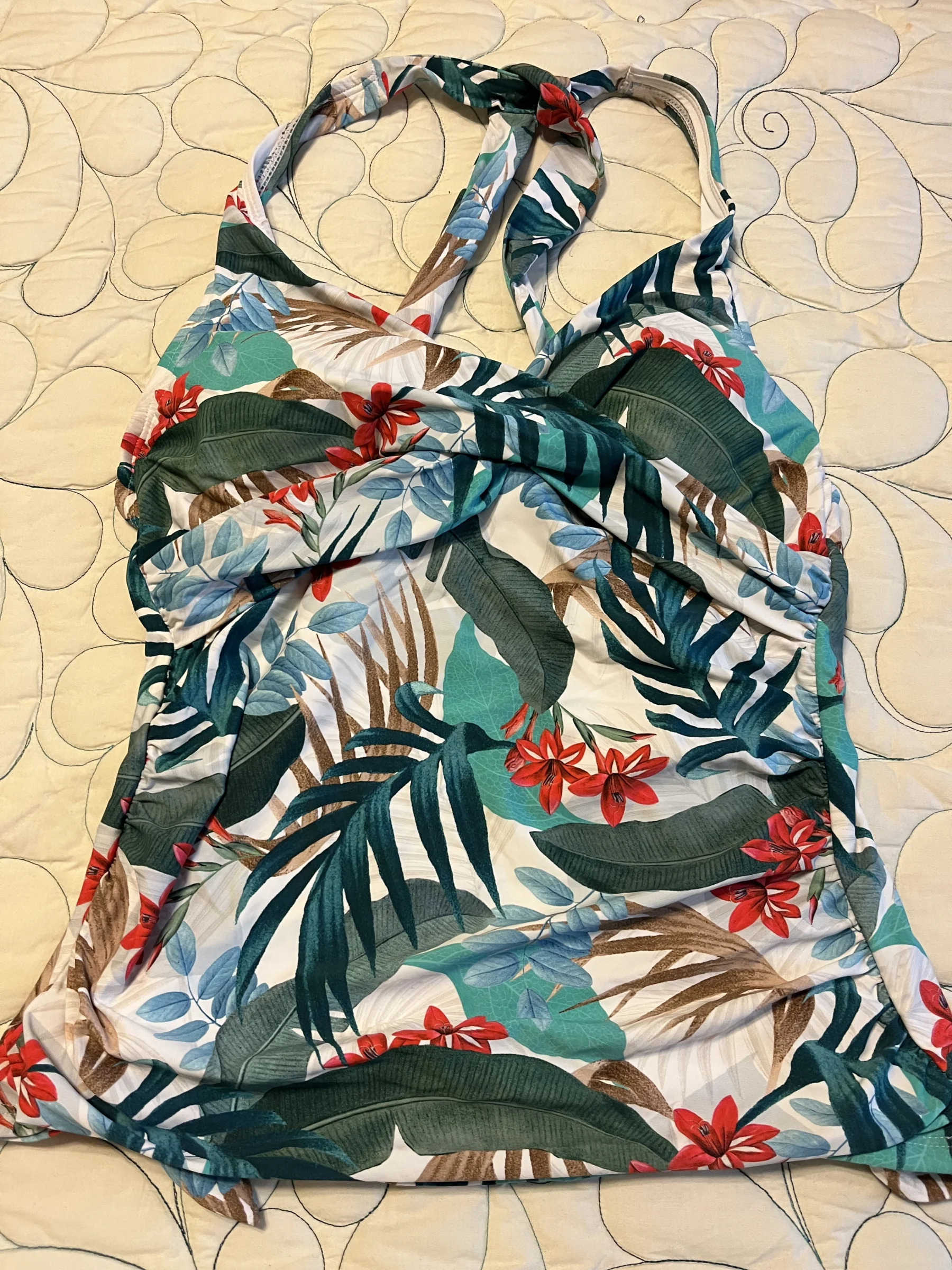 Haut de maillot fleuri *Autre seconde main