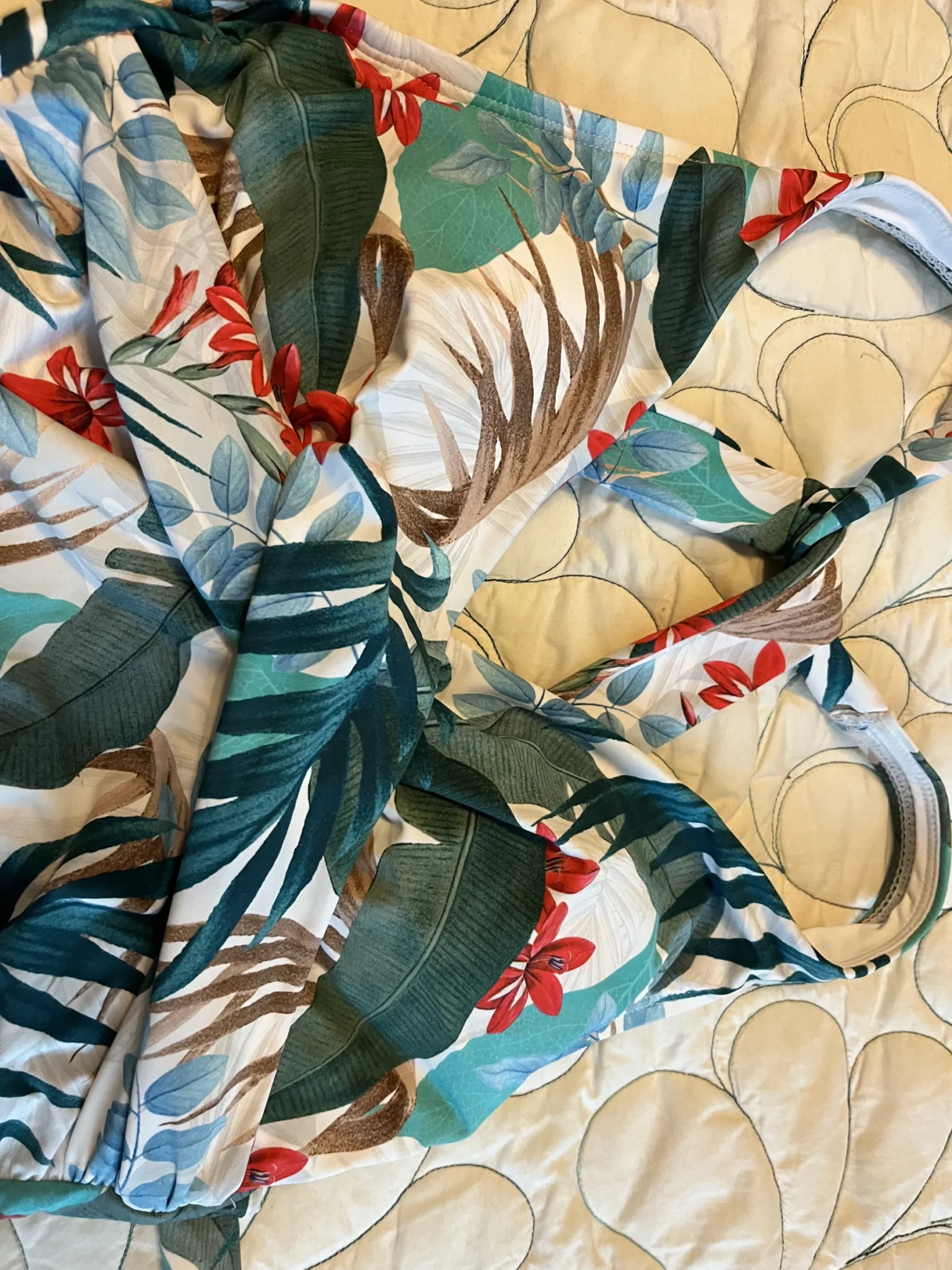 Image for Floral swimsuit top