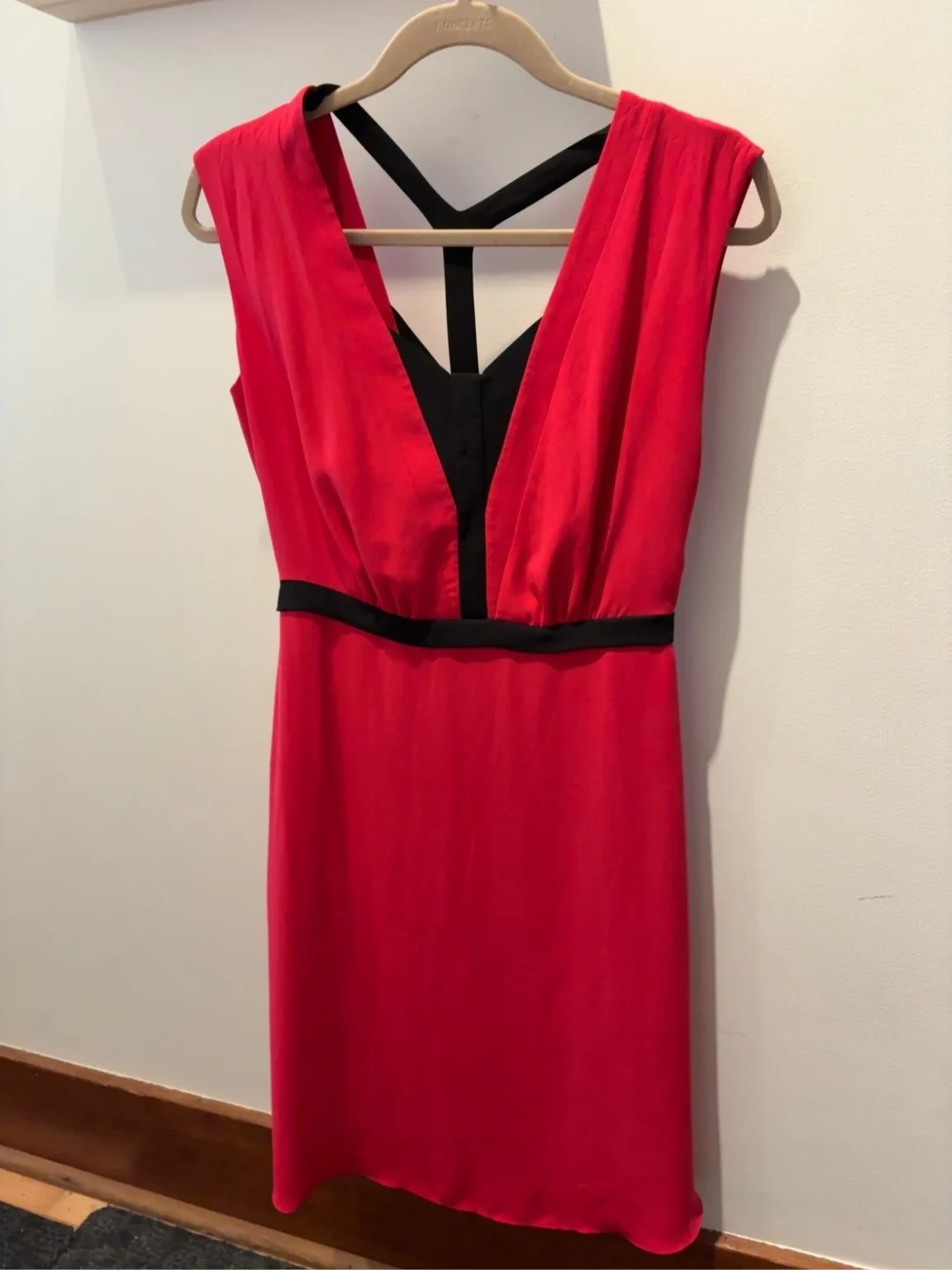 Image for BCBGMAXAZRIA fuchsia red dress