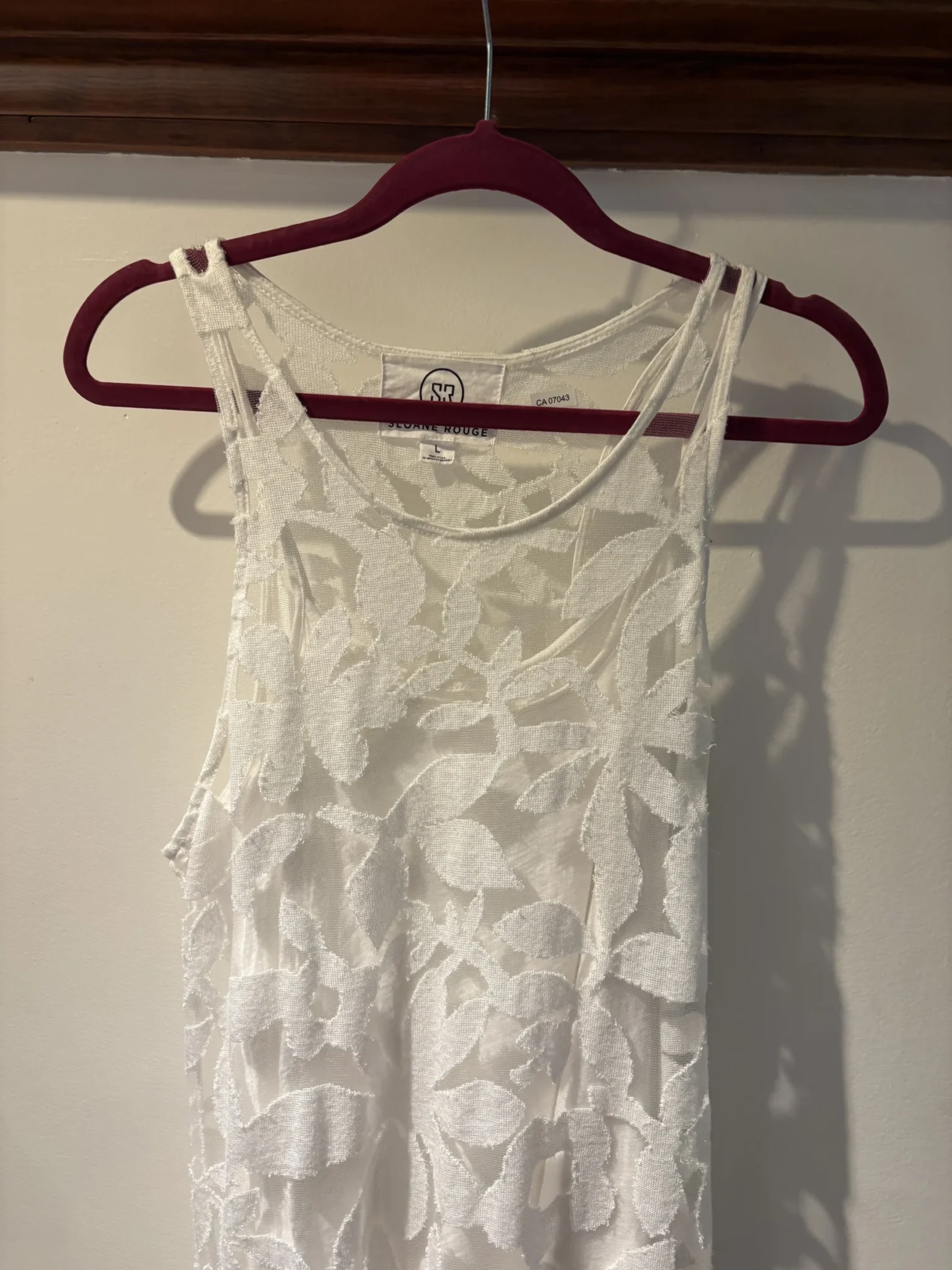 Image for Robe longue en dentelle florale Sloane Rouge