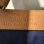Thumbnail for Beatnik & Sons rucksack – Navy blue and cognac leather