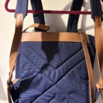 Thumbnail for Beatnik & Sons rucksack – Navy blue and cognac leather