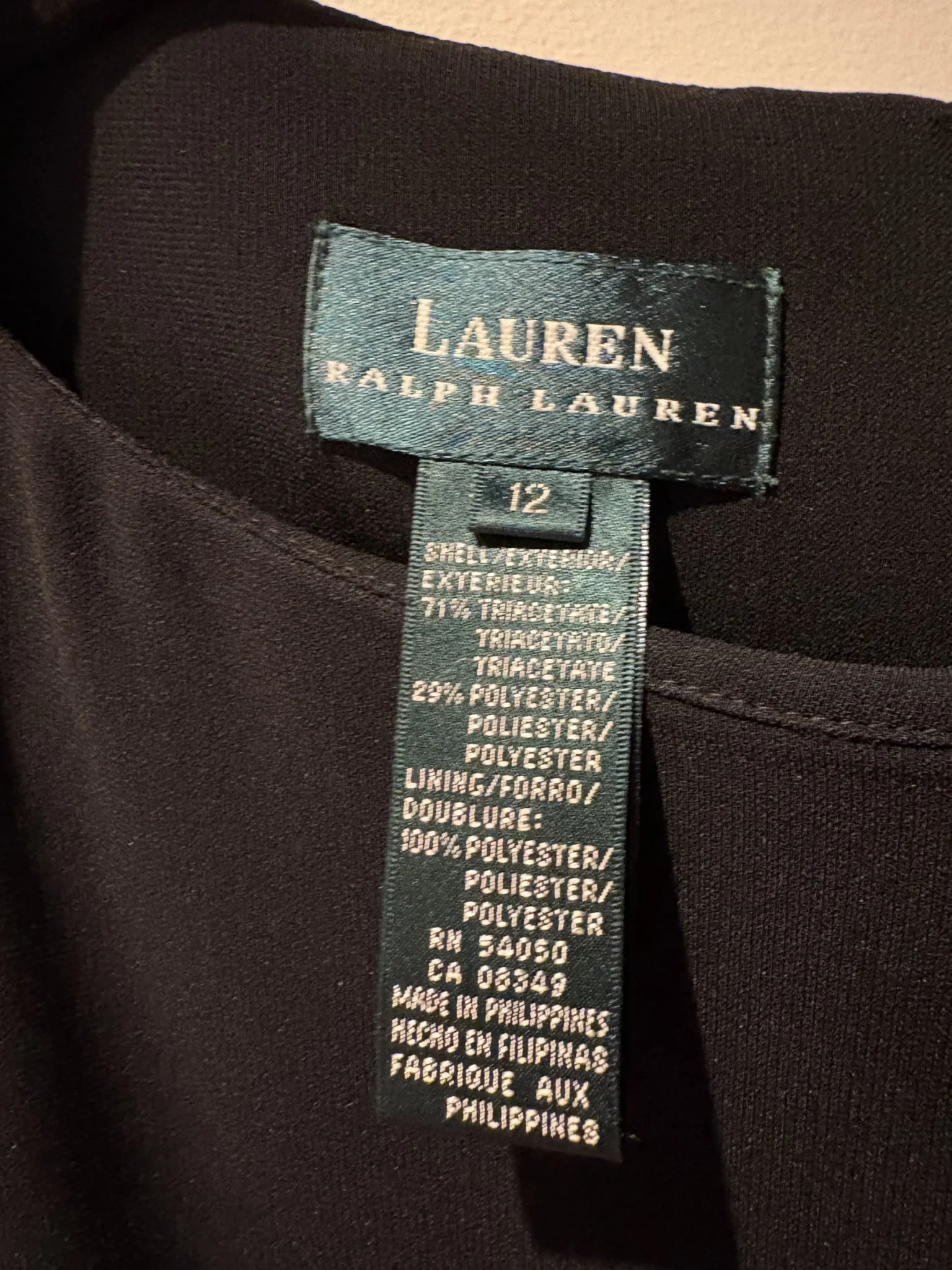 Image for Robe noire Lauren Ralph Lauren – Taille 12