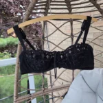 Thumbnail for Aubade black embroidered demi-cup bra