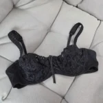 Thumbnail for Aubade black embroidered demi-cup bra