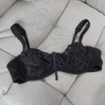 Thumbnail for Aubade black embroidered demi-cup bra