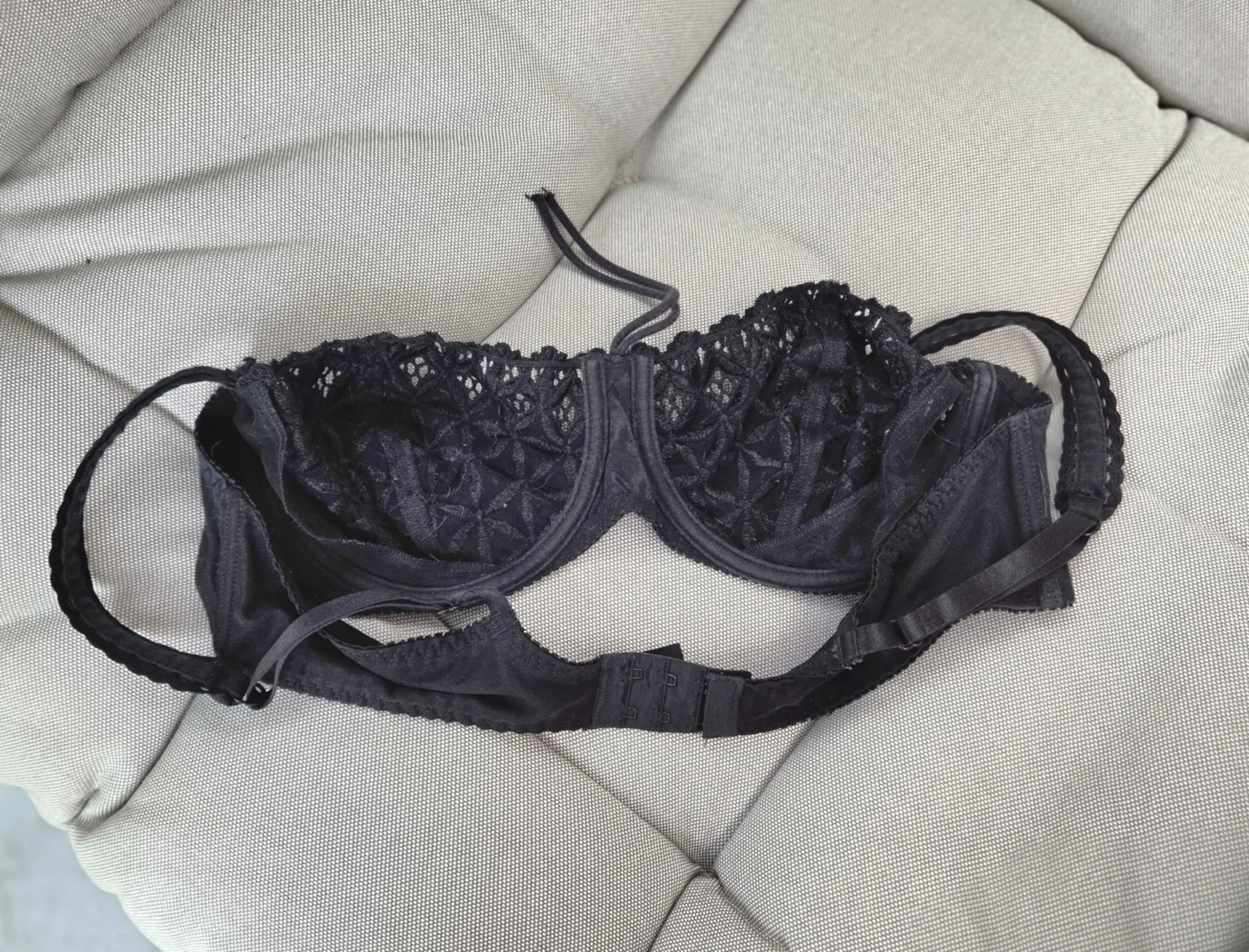 Image for Aubade black embroidered demi-cup bra