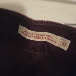 Thumbnail for Levi's burgundy corduroy trousers