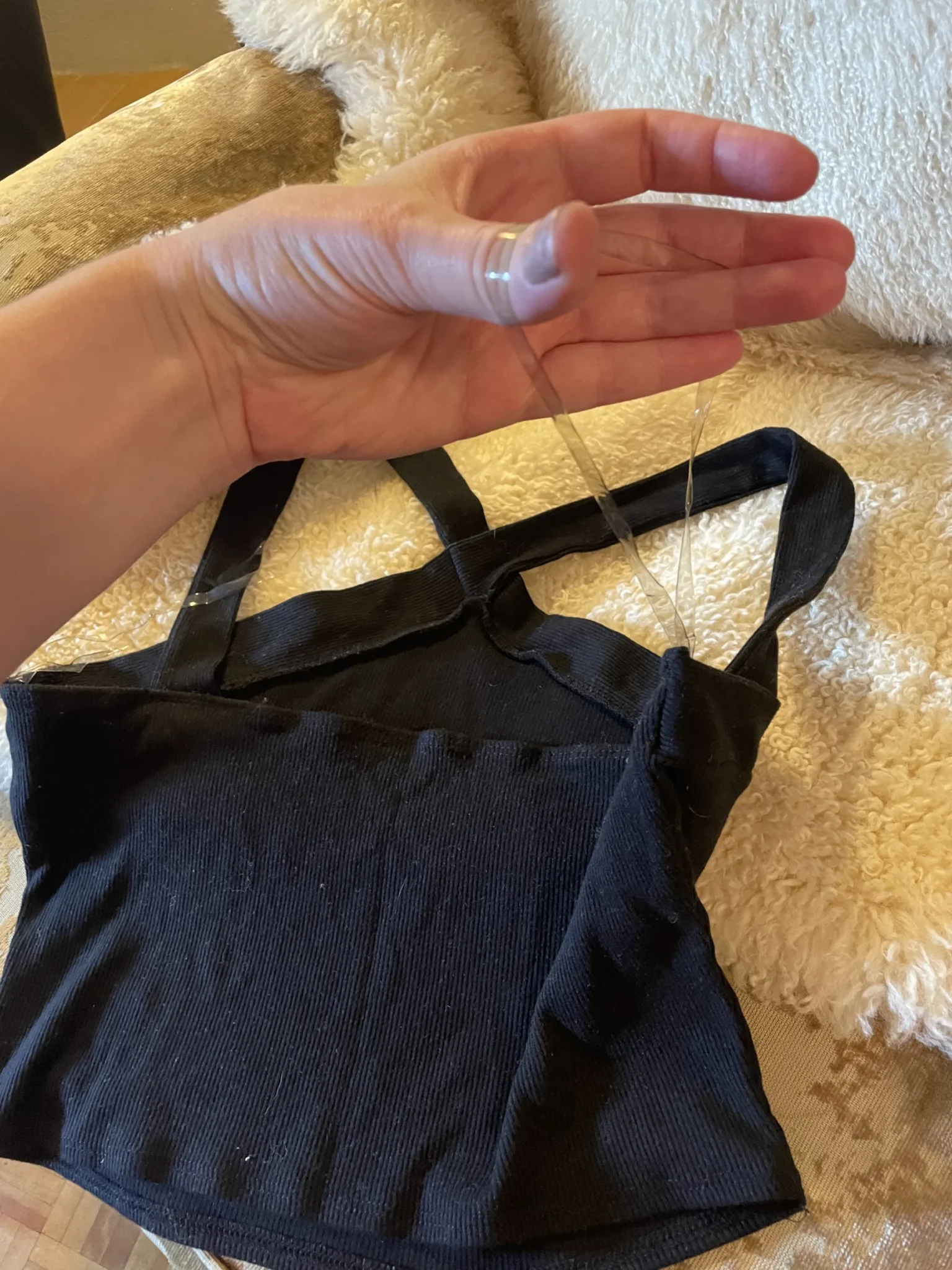 Image for Camisole crop noire