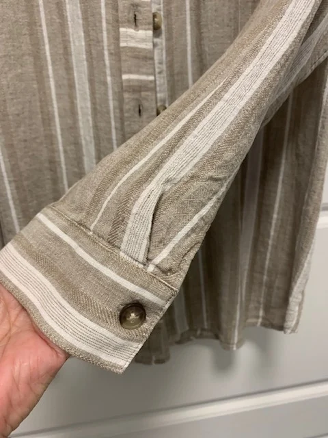 Image for Striped linen and viscose blouse