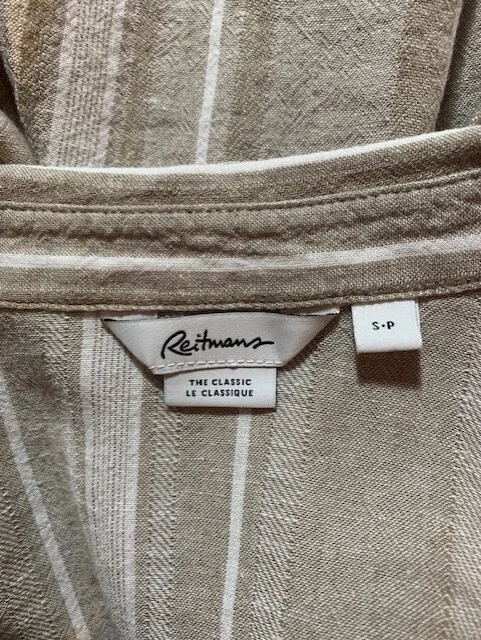 Image for Striped linen and viscose blouse